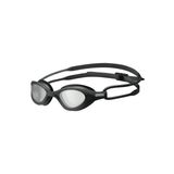 ARENA Üniseks 365 yüzme gözlüğü, fitness yüzücüler için rahat, buğu önleyici, su geçirmez tasarım, aynasız lens, kucak yüzme erkek ve kadın, şeffaf/siyah/siyah