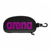 Arena Unisex Yüzme Gözlüğü Kılıfı Yüzme Gözlükleri Için, Koruyucu Ciltli Taşıma Çantası Klipli, Çoklu Renkler, Siyah/Mor, TU, Klasik