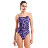 Arena Water Prints Swimsuit Kadın Mor Yüzücü Mayo 009398905