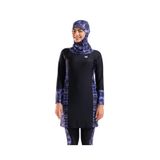 ARENA Woman 3 Piece Swim Set 3 Parça Tesettür Mayo, S, 011074590, Black Batık, Kadın