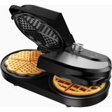 Arendo Belçika Double Waffle Makinesi Kalp Şekilli 1400W - Siyah
