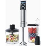 Arendo El Blenderi 1500W, Püre Çubuğu, Turbo, 4 Kanatlı Bıçak, 800 ML Ölçüm Kabı - Gümüş
