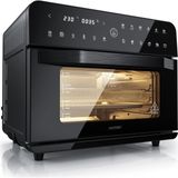 Arendo - Mini Fırın 25L - Sıcak Hava Fritözü 25 Litre Paslanmaz Çelik - Çok Fonksiyonlu Fırın - Mini Fırın Airfreyer Xxl - Aerofryer - 1800 Watt - Dahil. Fırın Tepsisi, Kurutma Tepsisi, Fırın Rafı, Kı
