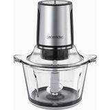 Arendo Power Doğrayıcı, 400W, 1,5l Cam Hazne, 4 Paslanmaz Çelik Bıçak, 2 Hız - Gümüş