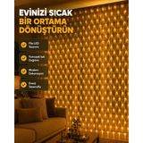 Arenes Ağ Şeklinde LED File Işık Dekoratif Ortam Aydınlatma Bahçe Balkon Süsü - Lisinya