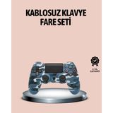 Arenes Bluetooth Kablosuz Ps4 Gamepad Çift Motorlu Siyah Controller ( Lisinya )