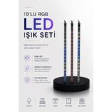 Arenes Dekoratif Ortam Aydınlatması Rgb LED 10’lu Çubuk Seti - Lisinya