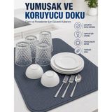Arenes Su Emici Bulaşık Kurutma Matı Kaydırmaz ve Yumuşak Dokulu Kurutmalık - Lisinya