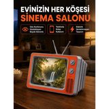 Arenes Telefon Için 12 Inç Ekran Büyütücü Retro Televizyon Tasarımı Hd Film Izleme Katlanabilir Stand - Lisinya