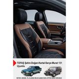 Arenza Serisi Lüks Oto Koltuk Kılıfı - (Tofaş Kartal-Şahin-Doğan-Serçe-Tempra Ile Uyumlu) - Kahverengi