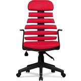 Arenzo Ev ve Ofis Çalışma Sandalyesi Bilgisayar ve Yönetici Koltuğu Zebra Model Kırmızı