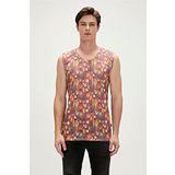 Areole Tank-Top Ginger Tarçın Desenli Erkek Atlet