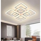 Ares 4+4 Siyah&beyaz Plafonyer Lüks Modern 8'li Günışığı Ledli Avize