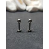 Ares Collection 316L Cerrahi Çelik Gümüş Renk 2'li Set Tragus Helix Piercing