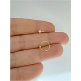 Ares Collection Arescollection 925 Ayar Gümüş Tek Zirkon Taşlı Halka Hızma - Gold