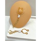 Ares Collection Beyaz Delik Gerektirmeyen Kelebekli Sıkıştırma Fake Nipple Piercing