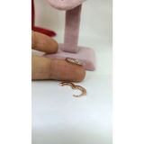 Ares Collection Cerrahi Çelik Tam Tur Taşlı Tragus Helix Rook Conch Uyumlu Piercing - 6 mm - Rose
