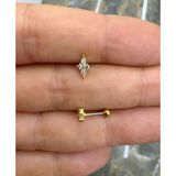 Ares Collection Zirkon Taşlı 1 Adet Tragus Helix Lobe Conch Flat Uyumlu Piercing Küpe