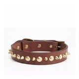 Ares Handmade Deri Köpek Tasması Açık Kahve M (36-45CM) Cl-Ar-T-M