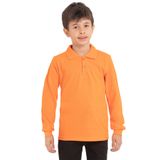 ares kids Erkek Çocuk Polo Yaka Basic Pamuk Uzun Kollu Okul Tişörtü