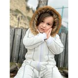 Ares Kids Fashion Kar Tulumu Siyah Suya Dayanıklıdır - Beyaz - 2 Yaş