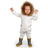Ares Kids Fashion Kürk Yaka Tulum - Beyaz - 3 Yaş