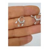 Arescollection 1 ADET ÇELİK BARLI ZİRKON TAŞLI DAMLA SALLANTILI CONCH HELİX LOBE DAİTH UYUMLU PİERCİNG