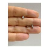 Arescollection 1 ADET G23 TİTANİUM (TİTANYUM) ZİRKON TAŞLI MİNİMAL TRAGUS HELİX LOBE KIKIRDAK CONCH UYUMLU PİERCİNG