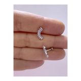 Arescollection 1 adet zirkon taşlı helix conch uyumlu piercing