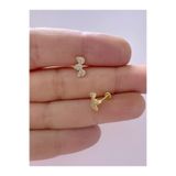 Arescollection 1 adet zirkon taşlı tragus helix conch lobe uyumlu piercing