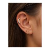 Arescollection arkası düz önden takmalı tragus helix lobe conch uyumlu 1 adet piercing