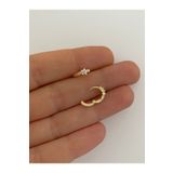 Arescollection Çelik Tragus Helix Conch Halka Piercing Küpe