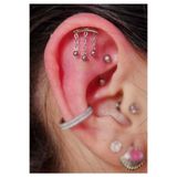 Arescollection Cerrahi çelik 1 adet hidden helix conch flat helix uyumlu piercing