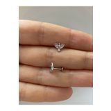 Arescollection CERRAHİ ÇELİK ARKASI DÜZ ÖNDEN TAKMALI LABRET TRAGUS HELİX CONCH KIKIRDAK LOBE ROOK UYUMLU PİERCİNG