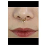 Arescollection Cerrahi Çelik Delik Gerektirmeyen Sıkıştırma Fake Sahte Burun Septum Piercing