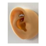 Arescollection Cerrahi Çelik Gümüş Renk Rook Piercing