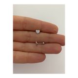 Arescollection Cerrahi Çelik Zirkon Taşlı Kalp Tragus Kıkırdak Conch Forward Helix Lobe Uyumlu Piercing Küpe