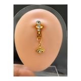 Arescollection DELİKSİZ ( DELİK GEREKTİRMEYEN) KLİPSLİ SIKIŞTIRMALI GÖBEK PİERCİNGİ