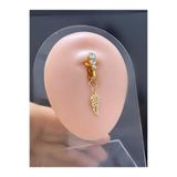 Arescollection DELİKSİZ ( DELİK GEREKTİRMEYEN )SIKIŞTIRMALI MELEK KANADI SALLANTILI GÖBEK PİERCİNGİ