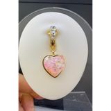 Arescollection deliksiz fake sıkıştırma kalpli göbek piercingi