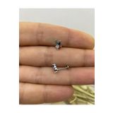 Arescollection renkli zirkon taşlı arkası düz önden takmalı tragus helix lobe conch uyumlu 1 adet piercing küpe