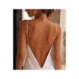 Arescollection ZARİF TOPCUKLU ZİNCİR SIRT DEKOLTE KOLYESİ
