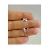 Arescollection ZİRKON TAŞLI 1 ADET TRAGUS HELİX KIKIRDAK CONCH UYUMLU PİERCİNG