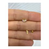 Arescollection Zirkon taşlı kelebek 1 adet tragus helix lobe conch flat lobe uyumlu piercing küpe