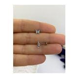 Arescollection ZİRKON TAŞLI KELEBEK ARKASI DÜZ ÖNDEN TAKMALI TRAGUS HELİX KIKIRDAK UYUMLU 1 ADET PİERCİNG KÜPE