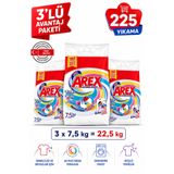 AREX MATİK TOZ ÇAMAŞIR DETERJANI 3 X 7.5 KG RENKLİLER & BEYAZLAR