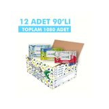 AREX Minnax Islak Mendil 90lı 12 Paket (12X90 1080 Yaprak)