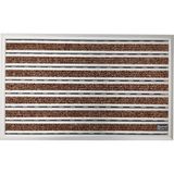 Arfen Halı Üst Yüzeyli Alüminyum Ince Seri Kahverengi Paspas 50 x 80 cm