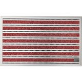 Arfen Halı Üst Yüzeyli Alüminyum Ince Seri Kırmızı Paspas 50 x 80 cm