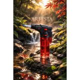 Arfesta Profesyonel Pürmüz Çakmak – Güçlü Mavi Alev (Doldurulabilir) - Kırmızı